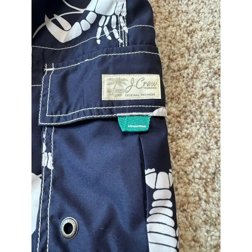 J. CREW Men's swim trunks/Suit size 36, Blue with Lobsters